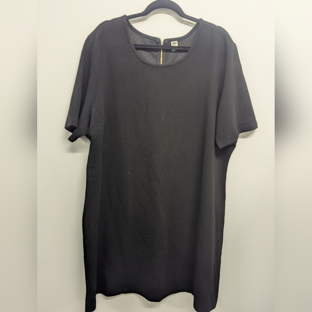 Old Navy Black Short-Sleeve Mini Dress